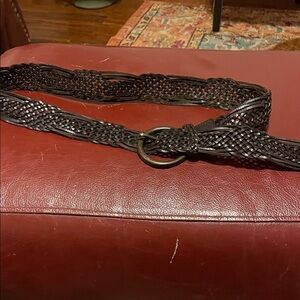 Banana Republic Dark Brown Woven Leather Belt